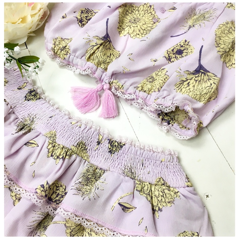 *CLEARANCE* Lolita Lavender Crop Top & Shorts Set - Picture 8 of 8